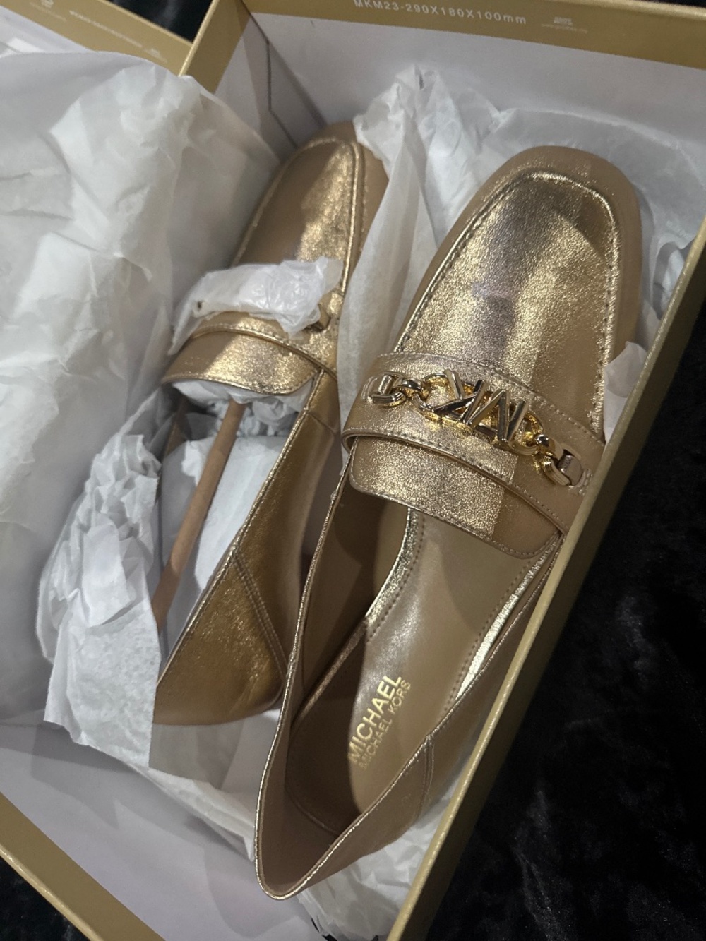 MK gold shoes